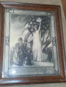 lot 623 image: Extremely rare WWI Served with honor in the World War and was wounded in Action.