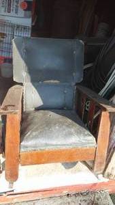 lot 216 image: Rocking Chair. Vintage Leather see pics.
