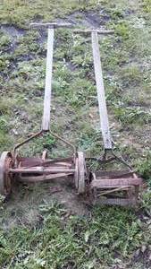 lot 219 image: Push mower and cultivator.