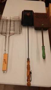 lot 286 image: 3 campfire cooking utensils