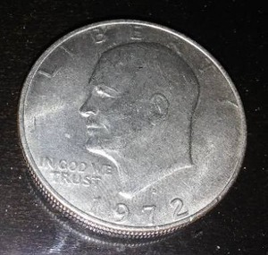 lot 116C image: Eisenhower 1972 one dollar coin