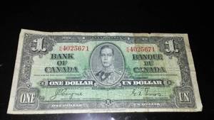 lot 116E image: Canada one dollar 1937 Paper