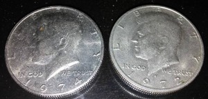 lot 116L image: 1972 & 1974 Kennedy Half dollars