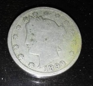 lot 240H image: 1899 V Nickel
