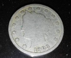 lot 240N image: 1903 V Nickel