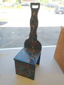 Decorative Stool with Rosmaling