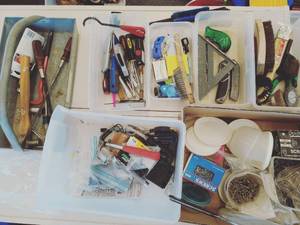 Collection of Misc. Hand tools, Screws, Tape