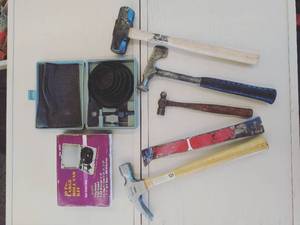 Collection of Hammers including Hole Saw Kit