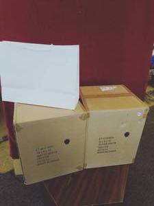2 Boxes of White Gift Bags