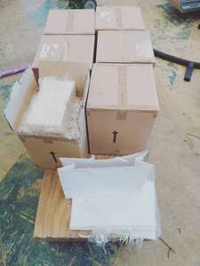 6 Boxes of White Gift Bags