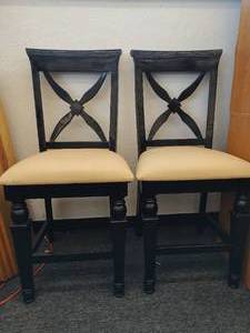 Pair of Chairs with Upholstered Seats