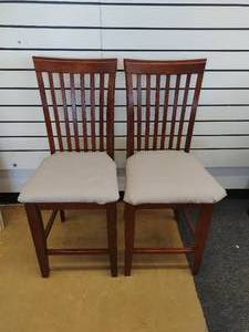 Pair of Chairs with Upholstered Seats
