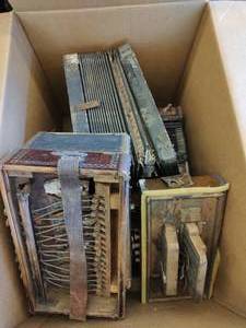Collection of Antique AccordionsSqueeze Box Parts