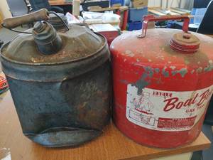 Two Old Gas Cans