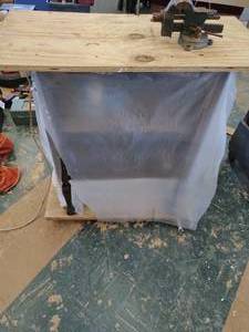 Handmade Rolling Cart with Vise