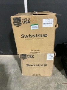 Swisstrax 4.3 ft. x 9.6 ft. Grey with Black Border Moto and checkered Pad Kit - ECO. See Pictures