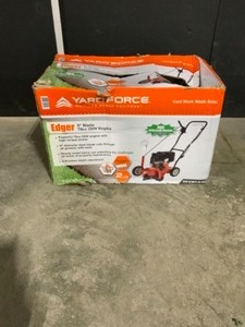 YARD FORCE 9 in. 79 cc Gas Powered 4-Cycle Walk Behind Landscape Edger with Extra Blade Included. See Pictures