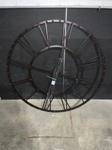 Utopia Alley Rivet Roman 45 in. Distressed Bronze Oversize Wall Clock. See Pictures