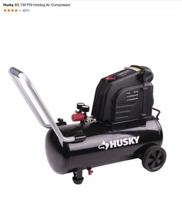 Husky 8G 150 PSI Hotdog Air Compressor. Various Conditions. See Pictures