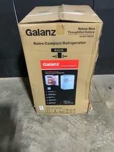 Galanz 3.1 cu. ft. Retro Mini Fridge with Dual Door True Freezer in Blue. See Pictures