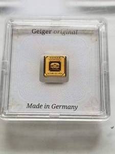 GERMAN GEIGER 1 GRAM .9999 FINE GOLD IN ORIGINAL CARD