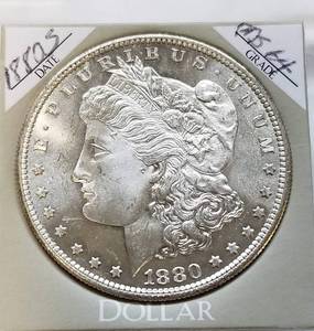 1880-S MORGAN SILVER DOLLAR BU PROOF-LIKE