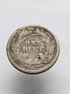 1877 US SEATED LIBERTY DIME