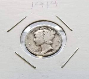 2 MERCURY DIMES 1919 1941-S