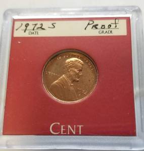 3 PROOF 1972-S COINS 50C 25C 1C