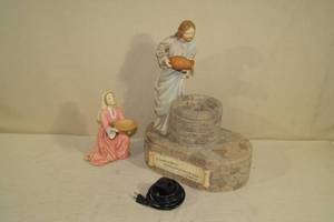 lot 22 image: Large Religious Water Fountain - Jesus Pouring Water