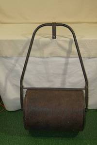 lot 53 image: Metal Pull Behind Lawn Roller - 24 Wide