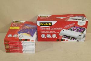 lot 38 image: Scotch Thermal Laminator with Pouches