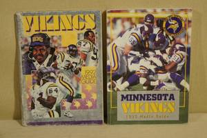 lot 69 image: 2 Minnesota Vikings Official Team Media Guides - 1992, 1993