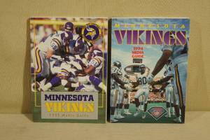 lot 68 image: 2 Minnesota Vikings Official Team Media Guides - 1993, 1994