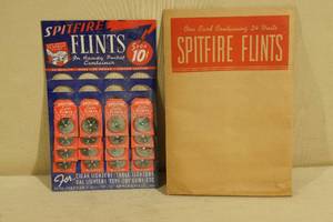 lot 74 image: Vintage Spitfire Lighter Flints Display Card