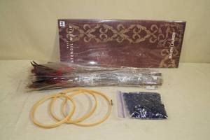 lot 153 image: Craft Items - Stencil, Feathers, Hoops