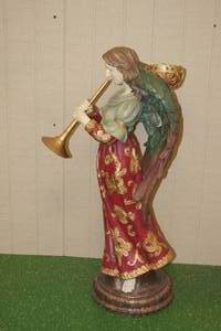 lot 168 image: Large Resin Angel Statue - 34.5 Tall