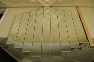 lot 179 image: 9 Beveled Panel Art Deco Wall Hanging Mirror