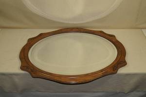 lot 180 image: Oak Framed Oval Mirror