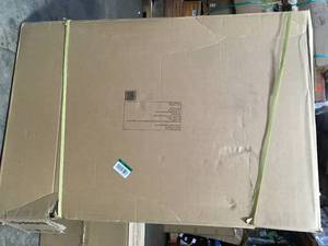 lot 4 image: Husky 46 in. Adjustable Height Work Table with 2-Drawers in White (good) review pictures