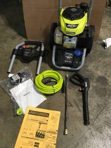 lot 7 image: RYOBI 3000 PSI 2.3 GPM Honda Gas Pressure Washer (new) review pictures