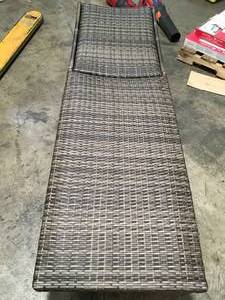 lot 37 image: Home Decorators Collection Bayside Commercial Padded Wicker Outdoor Chaise Lounge