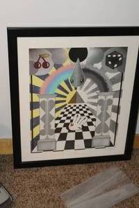 lot 367 image: Multi-Color Abstract Art Framed Wall Art
