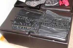 lot 377 image: Lot of (2) Leather Corsets