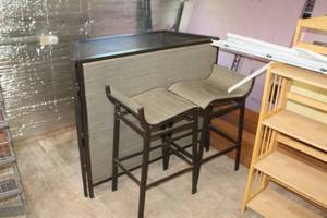 lot 411 image: Wet Bar, Bar Stools (x2)