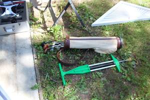 lot 457 image: Golf Bag with Clubs, Pogo Stick