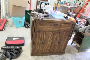 lot 471 image: Wood CabinetTable Standalone