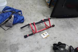 lot 473 image: Go Fit Elevated Chin Up Station  with Exercise Book