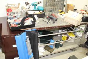 lot 507 image: Wood Top Metal Work Bench