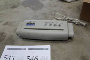 lot 546 image: Brinks Home Security Automatic Strip Cut Paper Shredder 8-sheet